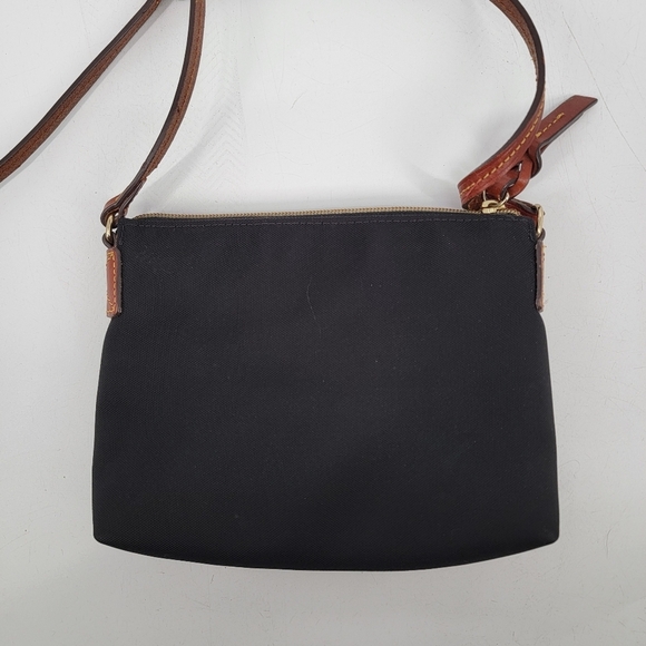 Dooney & Bourke Small Black Crossbody Bag Vintage Authentic Y2K Leather Strap - Picture 14 of 16